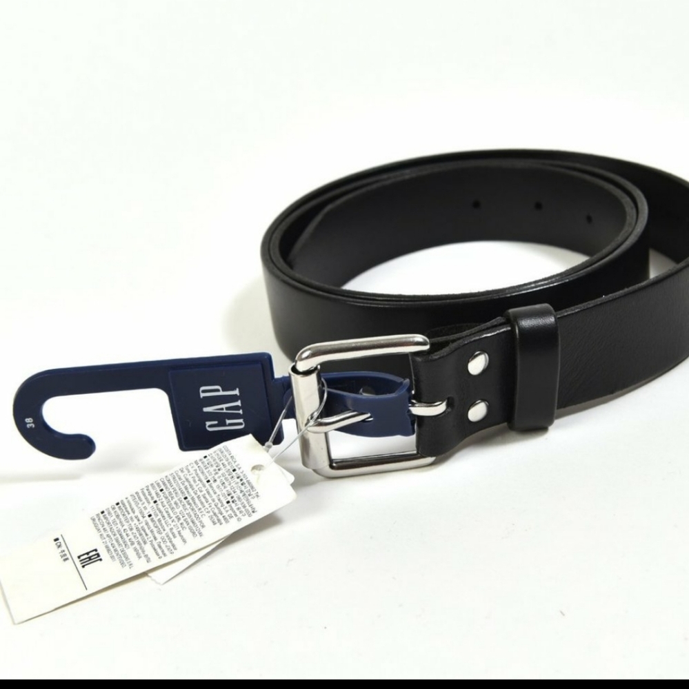 Men's Gap Black Leather Belt Size 38